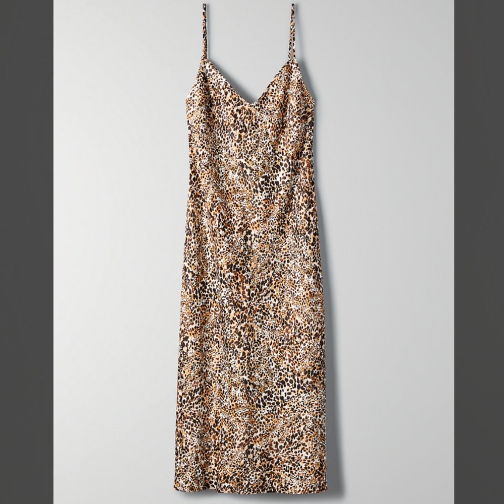 Aritzia Wilfred Only Leopard Slip Dress